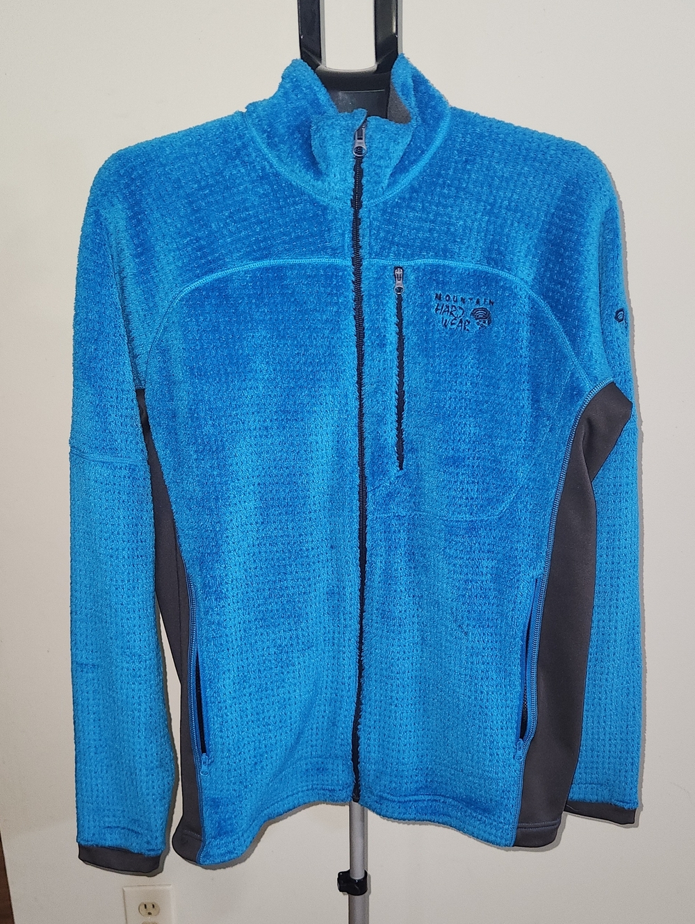 Mountain Hardwear Bright Blue Men's Full-Zip Performance Fleece Jacket. Size L.